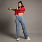 Blue flared pant