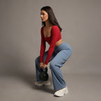 Blue flared pant