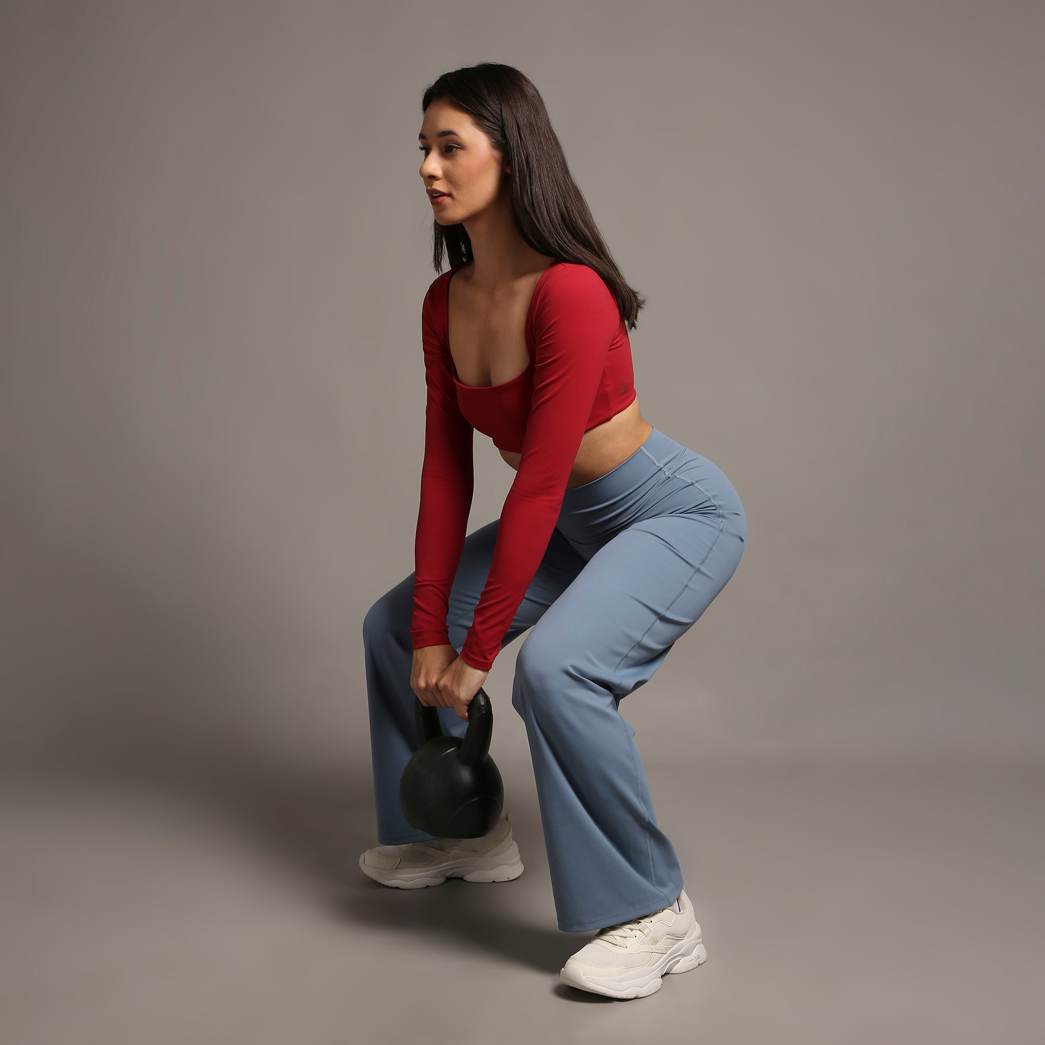 Blue flared pant